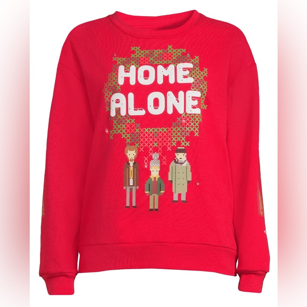 Home Alone Juniors’ Light Up Sweatshirt with Long Sleeves, Sizes XS